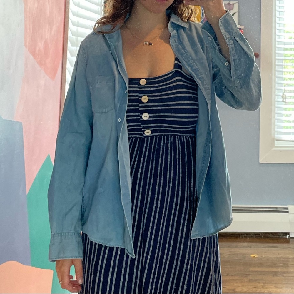 Uniqlo light denim over-shirt